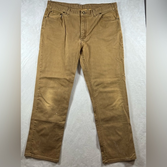 Bills Khakis Made in USA 38W 31L Distressed Cotton Faded Khaki Jeans Pants C14 - Picture 1 of 15